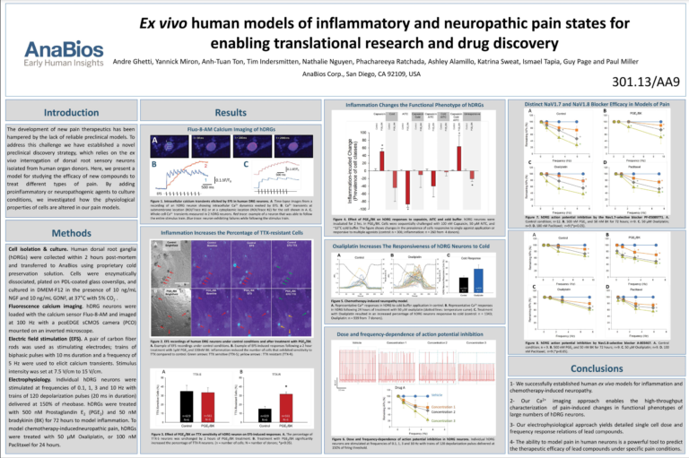 Ex Vivo Human Models Of Inflammatory & Neuropathic Pain States For Enabling Translational Research & Drug Discovery